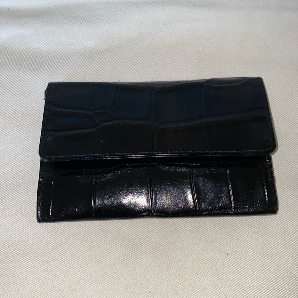 Black genuine letter, wallet